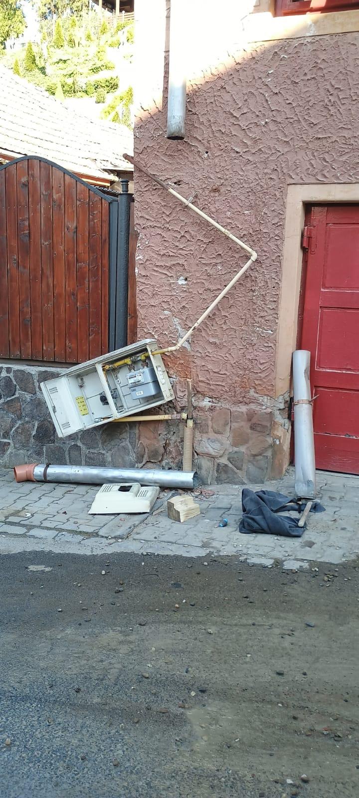 Intervenție în urma ruperii unei țevi de gaz