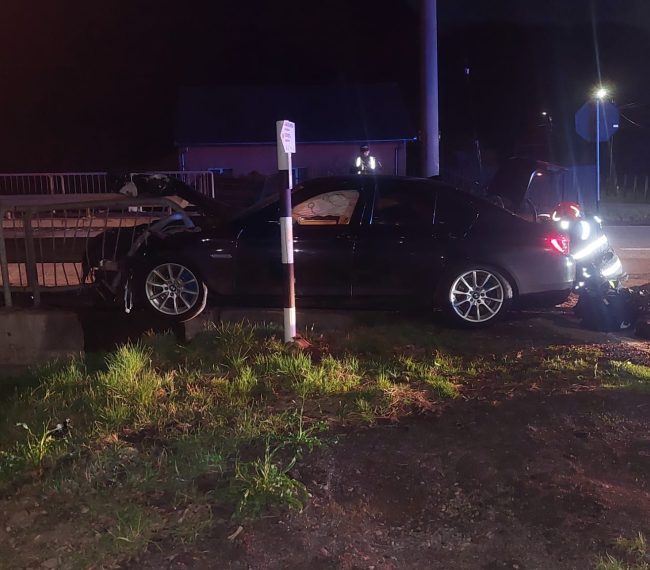 Autoaccident la Dumbrăvioara, intervenție în toiul nopții