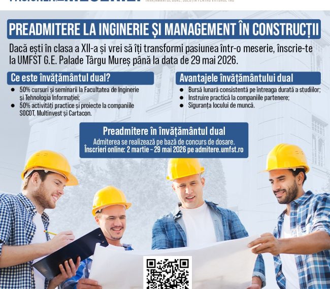 Un nou program de studii în învățământul dual la UMFST