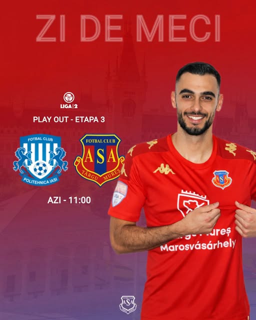 ASA Târgu Mureș joacă sub Copou înainte de Paște: duel important în play-out-ul Ligii 2