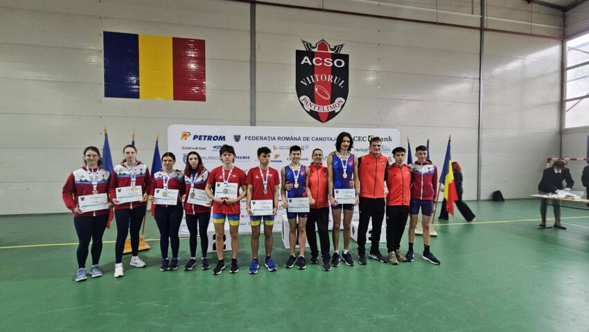 CS Mureșul Târgu Mureș cucerește 6 medalii la Campionatele Naționale de canotaj pe ergometru