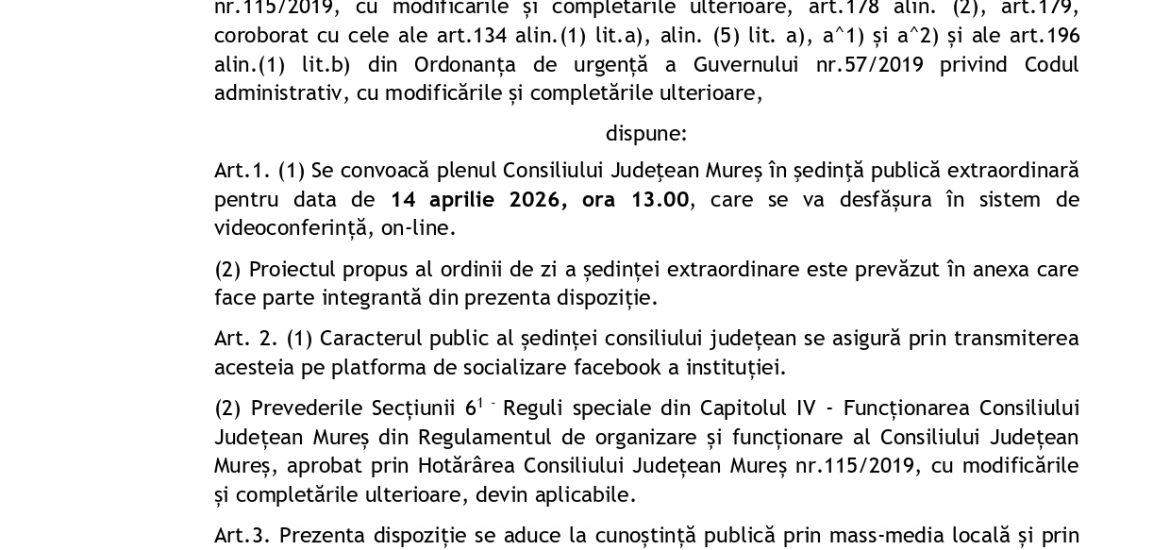 DISPOZIŢIA NR.91