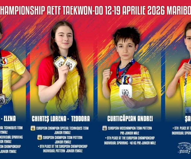 România, campioană europeană la Taekwon-do ITF! Din lot au făcut parte și sportivii de la Jaguar Academy Mureș